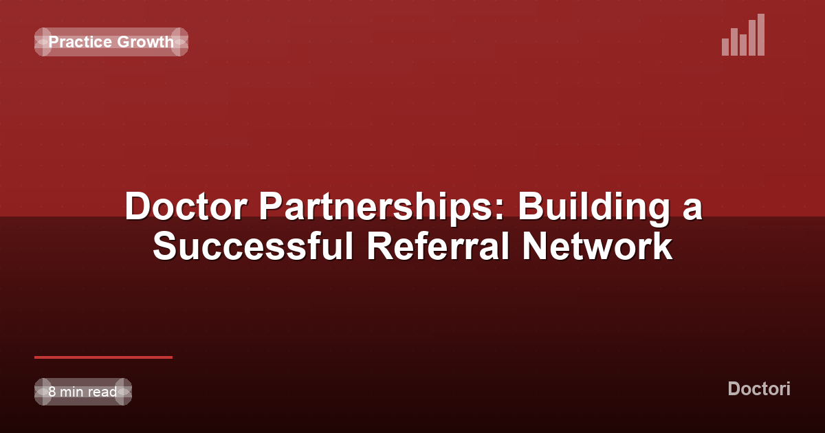 Doctor Partnerships: Building a Successful Referral Network